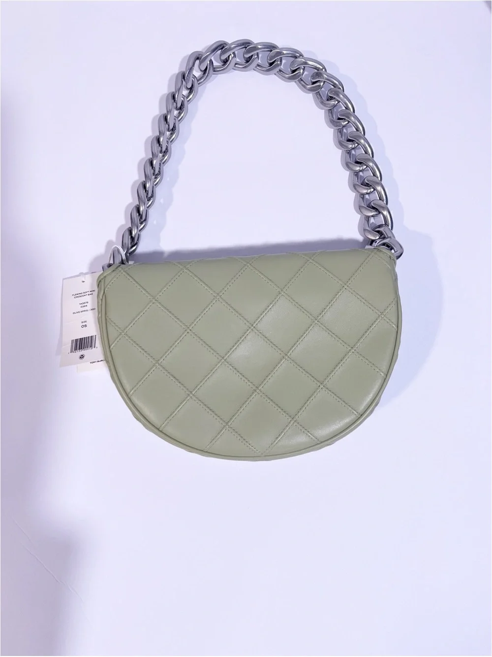 NWT Tory Burch Mini Fleming Crescent Bag